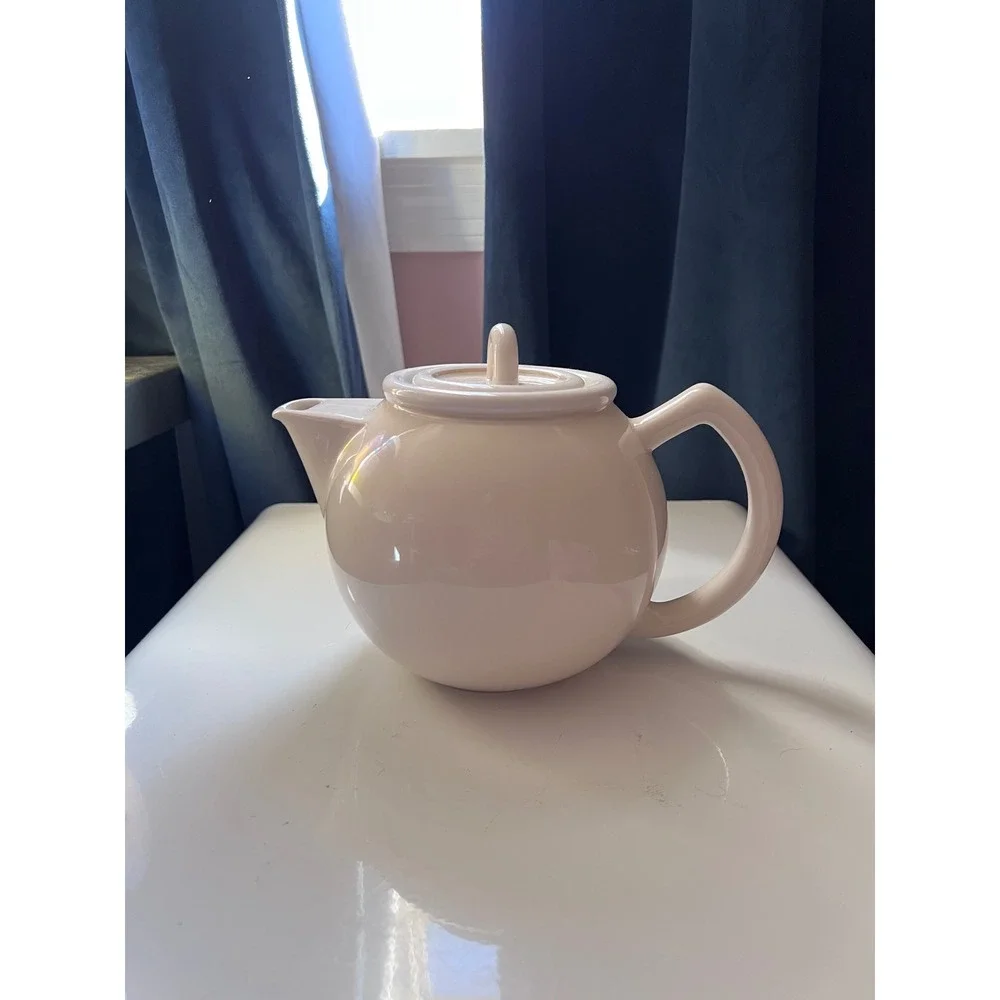 Vintage Epoch Cream Ceramic‎ Teapot Sugar Bowl and Creamer Set Korea Stoneware
